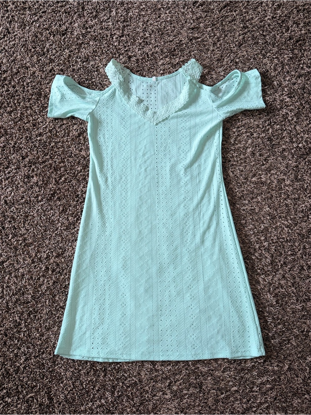 NWOT Cute Mint Crochet Slip Dress, Cover Up or Sleep Nightgown